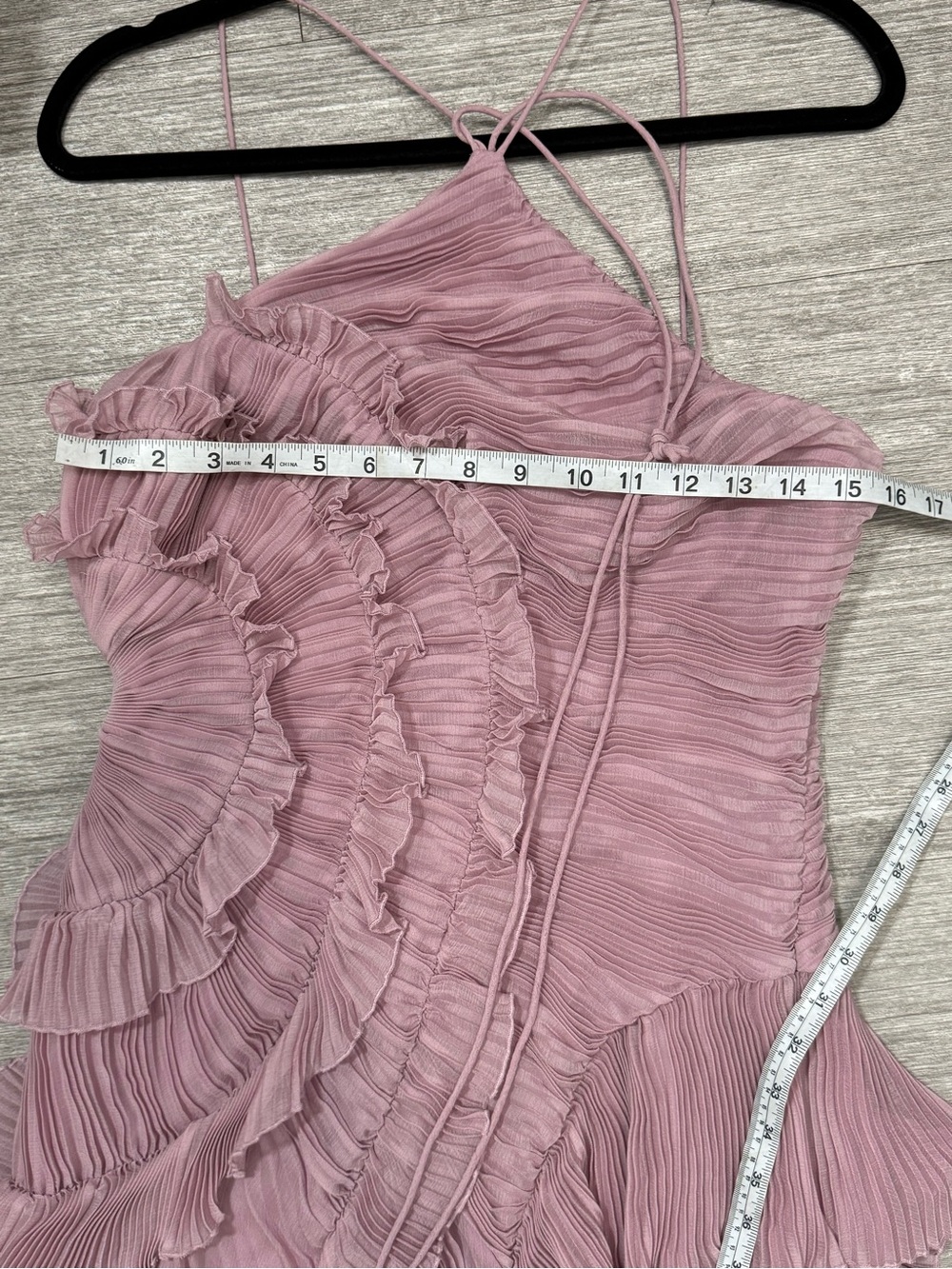 AMUR Lorelie Halter Gown Lavender Cutout Maxi Dress Romantic Formal Size 10 - Picture 6 of 7